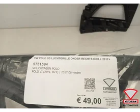 vw-polo-2g-bumper-rooster-houder-onder-rechts-grill-2017 — foto 3