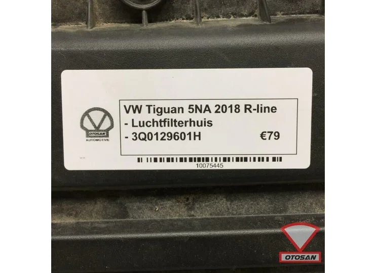 VW Tiguan 5NA 2018 Luchtfilterhuis 3Q0129601H