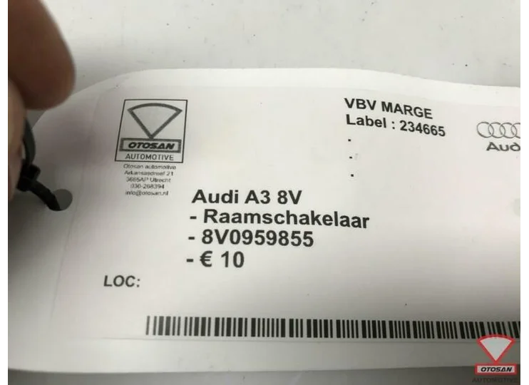 Audi A3 8V Raamschakelaar 8V0959855