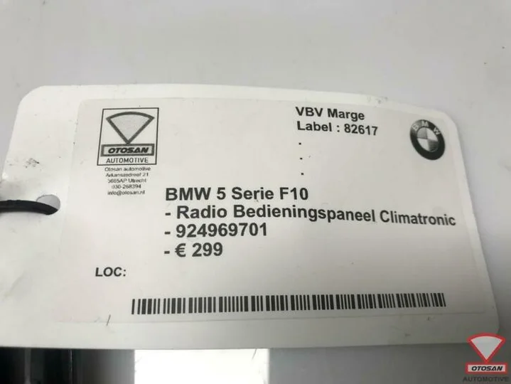 bmw-5-serie-f10-radio-bedieningspaneel-climatronic-924969701 — foto 3