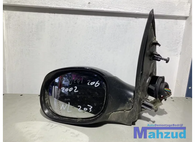 PEUGEOT 206 SW Zwart links spiegel buitenspiegel 2002-2007