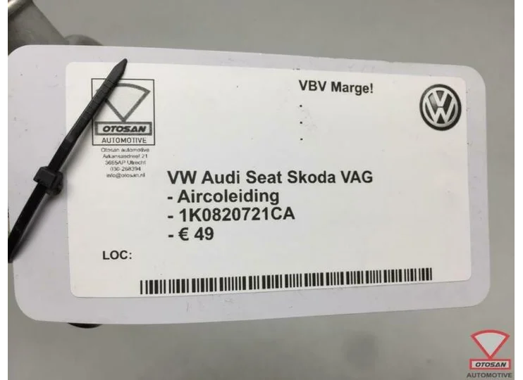 VW Audi Seat Skoda Aircoleiding Airco Leiding 1K0820721CA