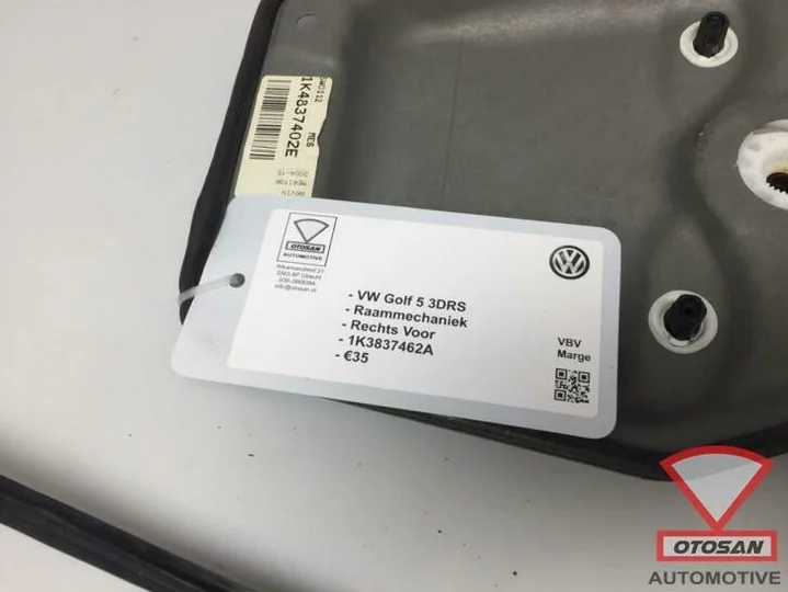 vw-golf-5-v-raammechaniek-rechts-voor-1k3837462a-1k4837402e — foto 2