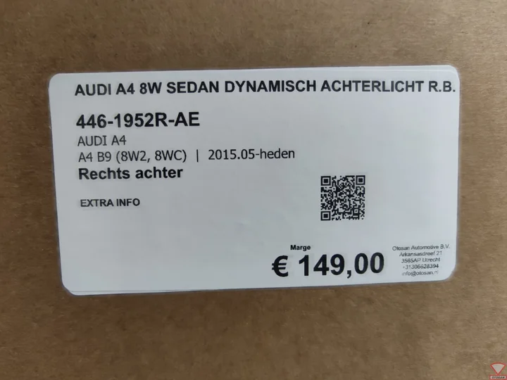 audi-a4-8w-sedan-dynamisch-led-achterlicht-rechts-nieuw! — foto 3