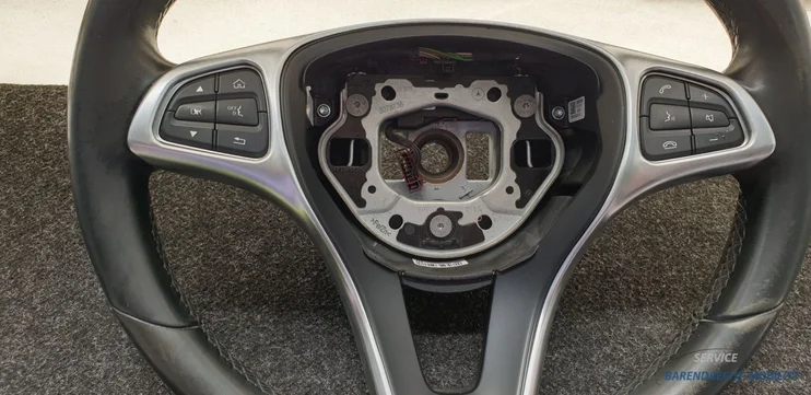 leder-stuurwiel-w205-cklasse-mercedes-0005605003-flippers-stuurwielbediening-origineel-gebruikt-2015-2020 — foto 3