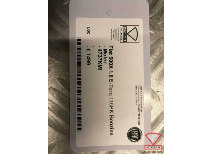 Alfa romeo fiat 2018 1.6 e-torq e torq motor motorblok 110pk