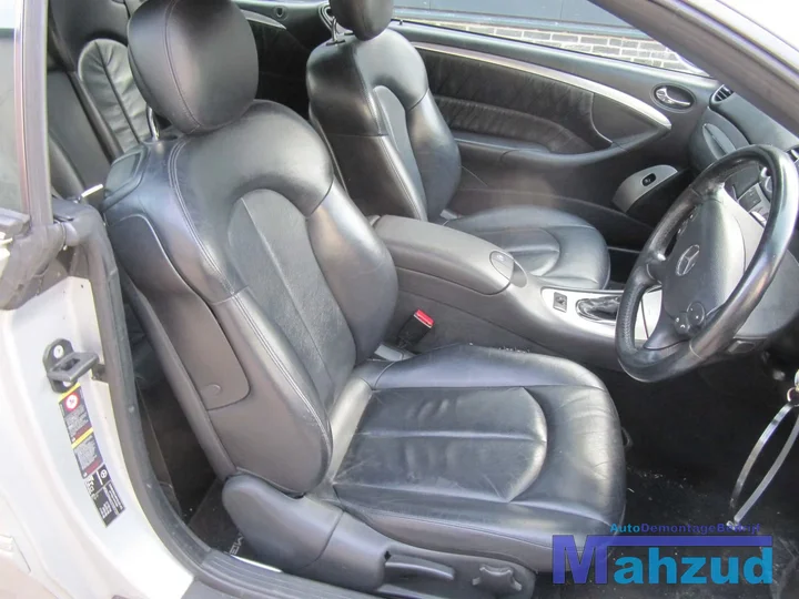 mercedes-clk-c209-a209-leer-leder-interieur-zwart-blauw-cabrio-compleet — foto 4