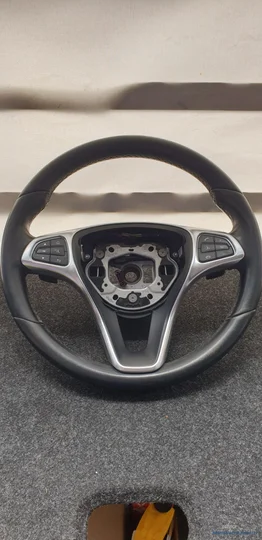 leder-stuurwiel-w205-cklasse-mercedes-0005605003-flippers-stuurwielbediening-origineel-gebruikt-2015-2020 — foto 2