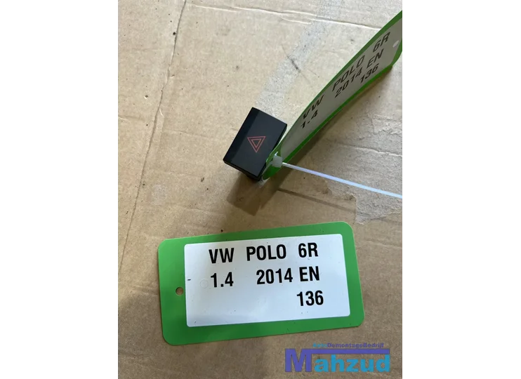 VW POLO 6R alarmlicht schakelaar 2009-2017 