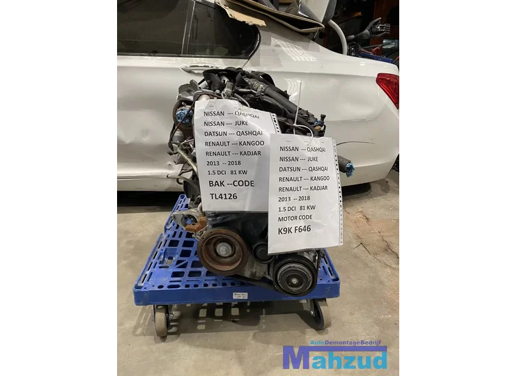 NISSAN QASHQAI JUKE 1.5 DCI 81 KW MOTORBLOK K9KF646 TURBO