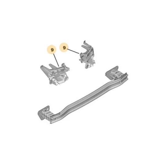opel-corsa-f-achterbumper-steun-links-rechts-9829333680-9829333580 — foto 2