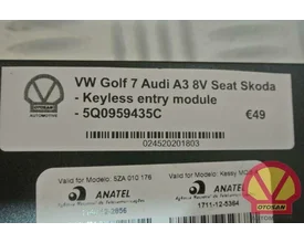 vw-golf-7-audi-a3-seat-skoda-keyless-entry-module-5q0959435c — foto 3