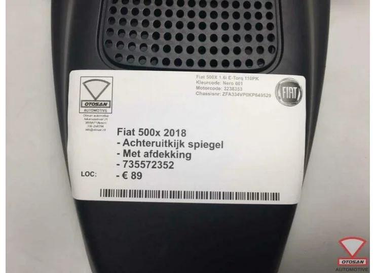 Fiat 500X 2018 Binnenspiegel Met Afdekking 735572352