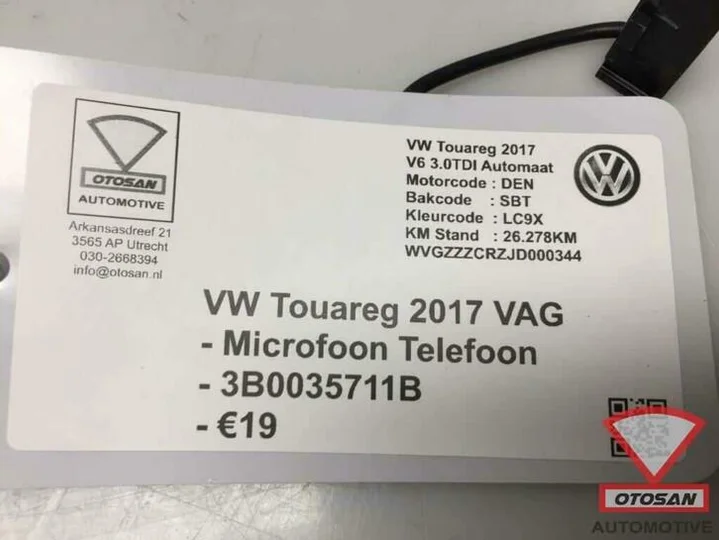 vw-touareg-2017-vag-microfoon-telefoon-3b0035711b — foto 2
