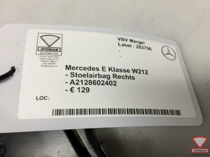 mercedes-e-klasse-w212-stoelairbag-rechts-a2128602402 — foto 3