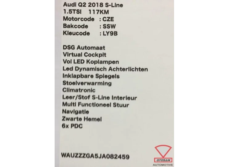 Audi Q2 2018 S-Line Motorsteun Console 05E199275