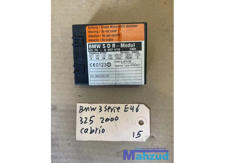 BMW 3 SERIE E46 Parkeer alarm module 65754107919