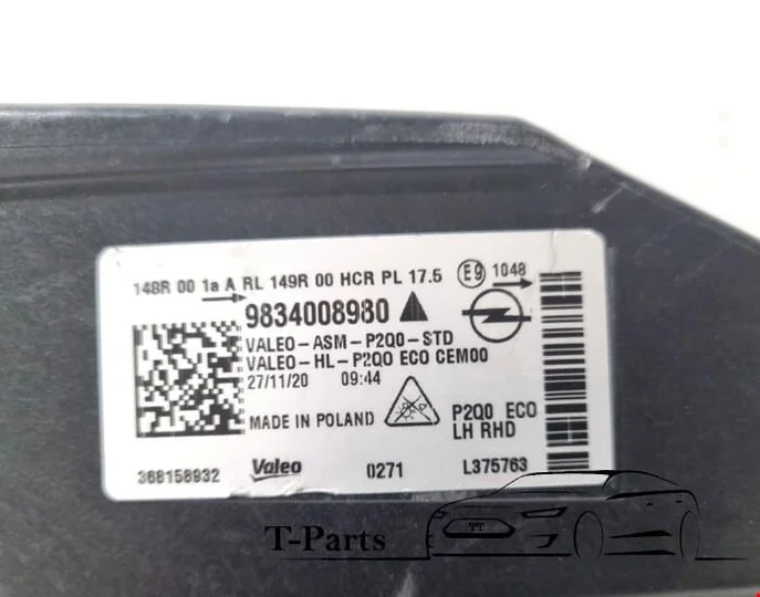 opel-mokka-b-koplamp-rechts-links-9834008880-9834008980 — foto 3