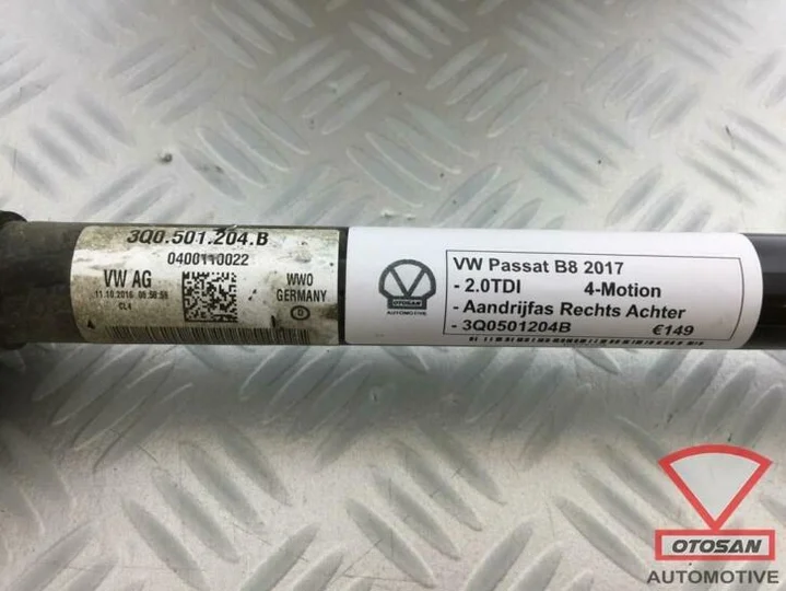 vw-passat-b8-4-motion-aandrijfas-rechts-achter-3q0501204b — foto 2