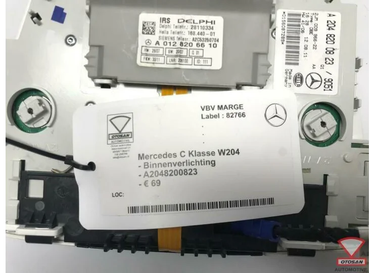 Mercedes C Klasse W204 Binnenverlichting Hemel A2048200823
