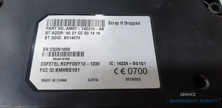 telefoon-module-ford-cmax-ii-bluetooth-bt-am5t14d212ab-origineel-gebruikt-2013 — foto 6