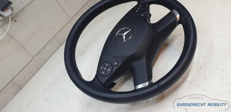 4spaaks-stuurwiel-mercedes-w207-w212-e-klasse-zwart-stuurwielbediening-flippers-airbag-origineel-gebruikt-2009-2014 — foto 4