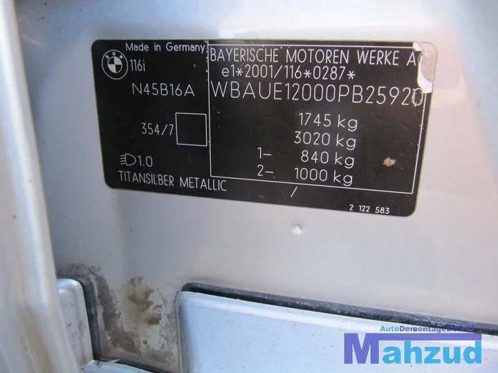 bmw-e81-e82-116i-16i-motorblok-n45b16a-motor — foto 14