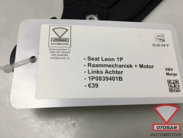 seat-leon-1p-raammechaniek-+-motor-links-achter-1p0839401b — foto 2