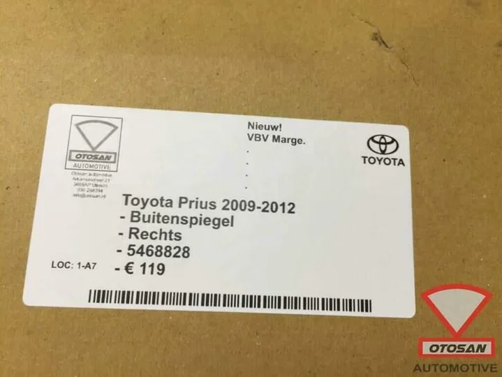 toyota-prius-c-2011-buitenspiegel-spiegel-rechts-nieuw-5 — foto 4