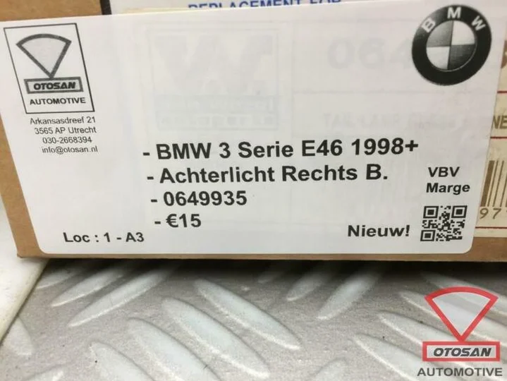 bmw-3-serie-e36-1998+-achterlicht-rechts-binnen-nieuw!-06499 — foto 3