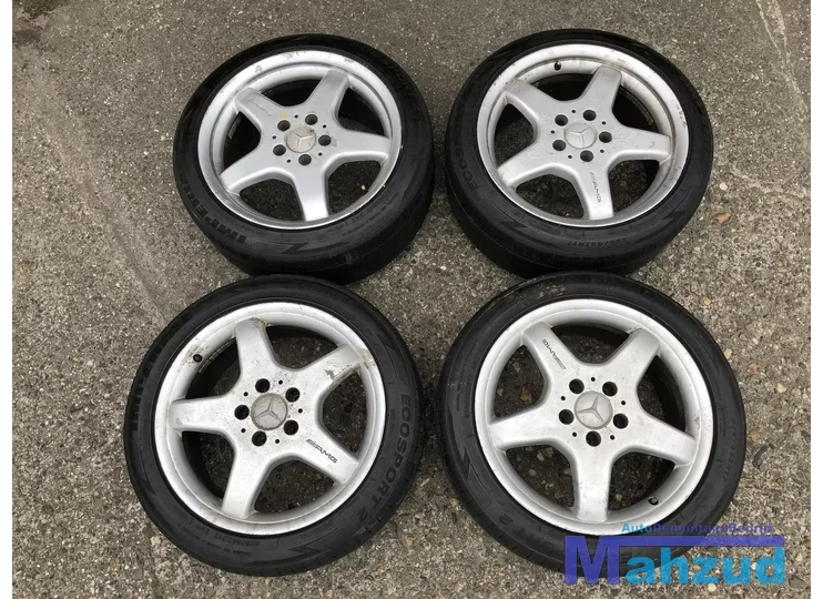 MERCEDES SLK AMG velgen met banden 17 inch 5x112 breedset