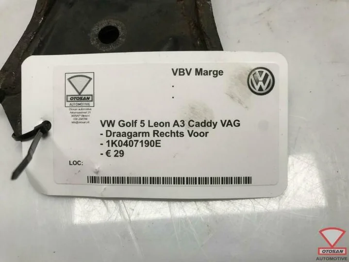 vw-golf-5-leon-a3-caddy-vag-draagarm-rechts-voor-1k0407190e — foto 2