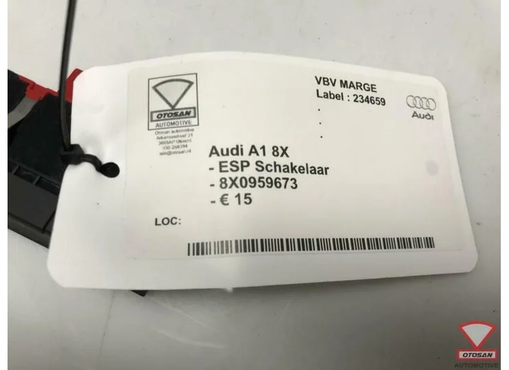 Audi A1 8X ESP Schakelaar 8X0959673