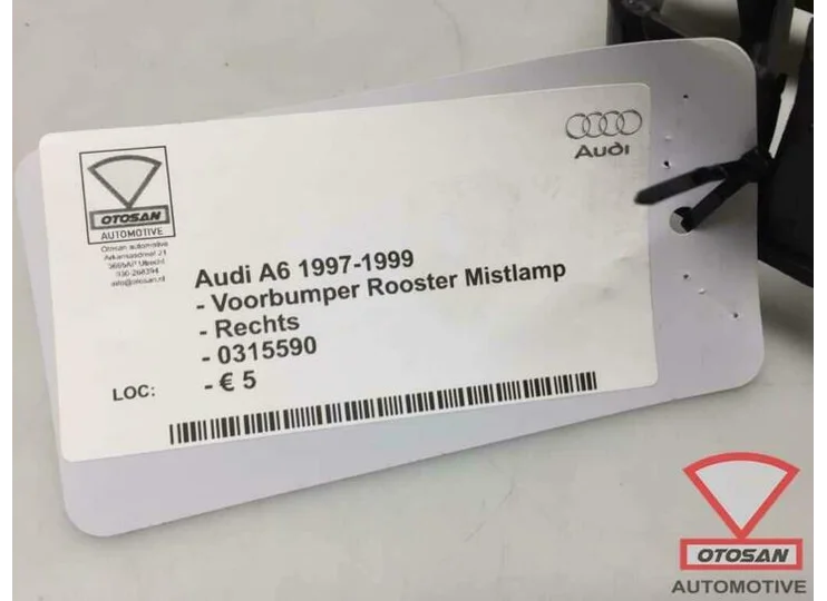 Audi A6 1997-1999 Voorbumper Rooster Midden Nieuw! 0315590