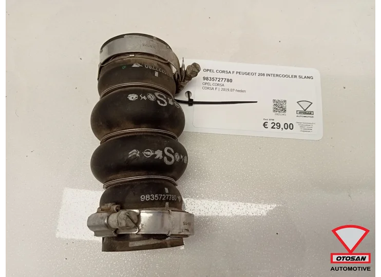 Opel Corsa F Peugeot 208 2019+ Ladeluftkühler Slang 9835727780