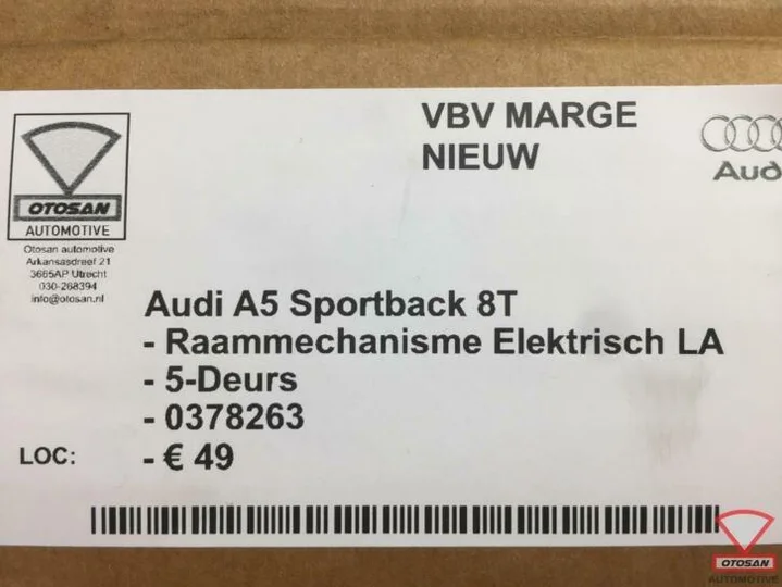 audi-a5-8t-raammechanisme-elekt.-links-achter-nieuw!-0378263 — foto 2