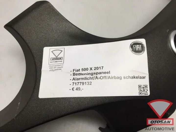 fiat-500-x-bedieningspaneel-alarmlicht-airbag-a-off-71779132 — foto 3