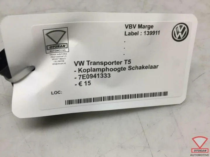 vw-transporter-t5-koplamphoogte-schakelaar-7e0941333 — foto 2