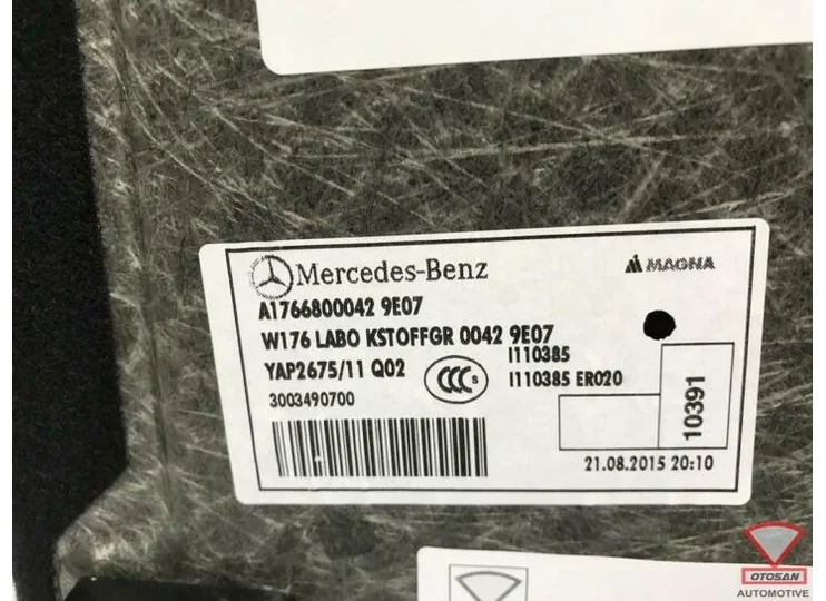 Mercedes A Klasse W176 Laadvloer Kofferbakmat A1766800042