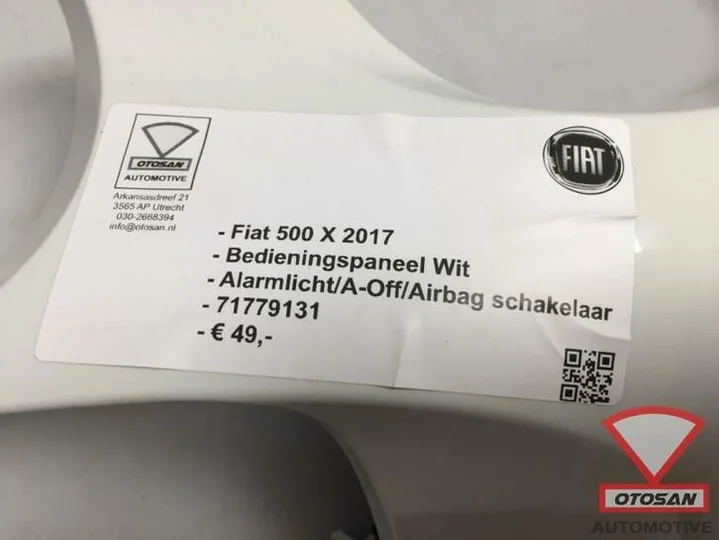 fiat-500-x-bedieningspaneel-alarmlicht-airbag-a-off-71779131 — foto 3