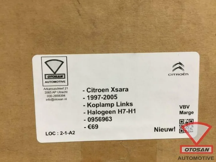 citroen-xsara-1997-2005-koplamp-links-h7-h1-halogeen-nieuw! — foto 3