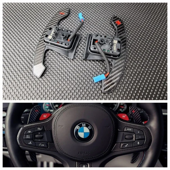 bmw-m-stuur-flippers-carbon-m1-m2-m3-m4-g20-g30-g01-g05-g80-f90-f30-f31 — foto 2