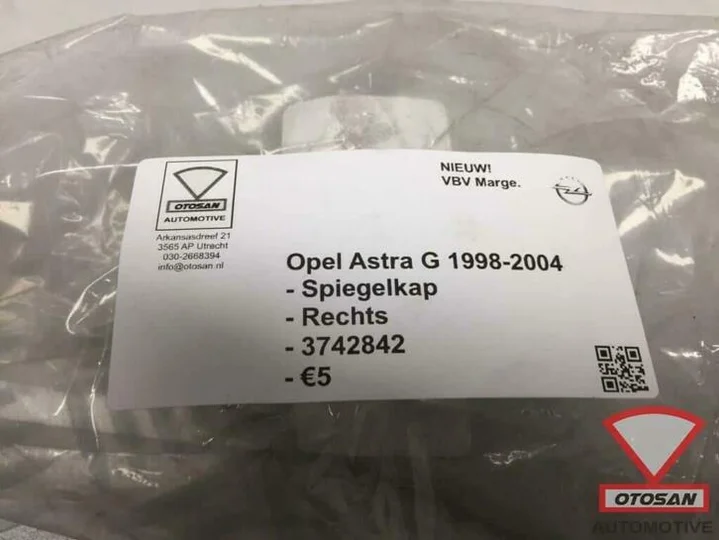 opel-astra-g-1998-2004-spiegelkap-spiegel-kap-rechts-nieuw! — foto 3