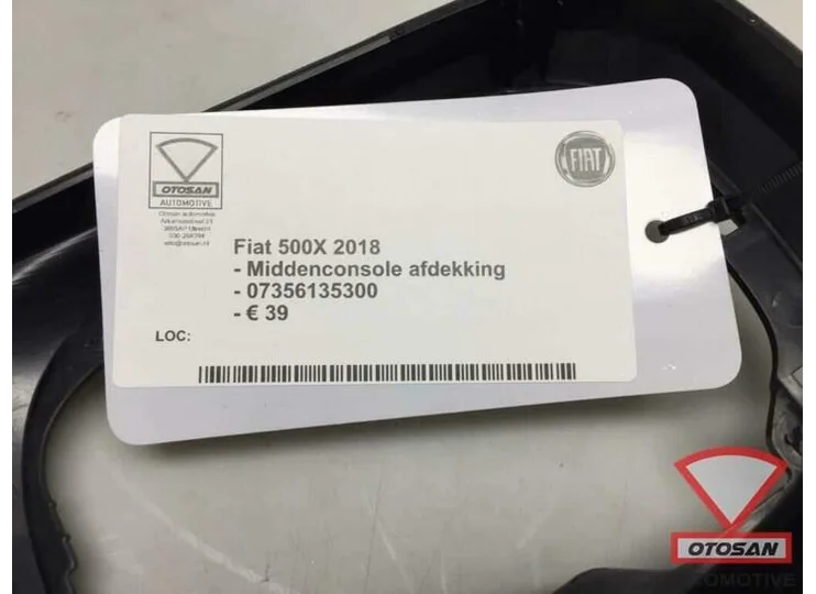 Fiat 500X 2018 Middenconsole Afdekking 07356135300