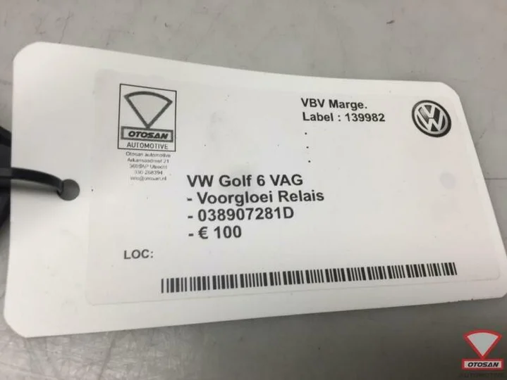 vw-golf-6-vag-voorgloei-relais-038907281d — foto 2
