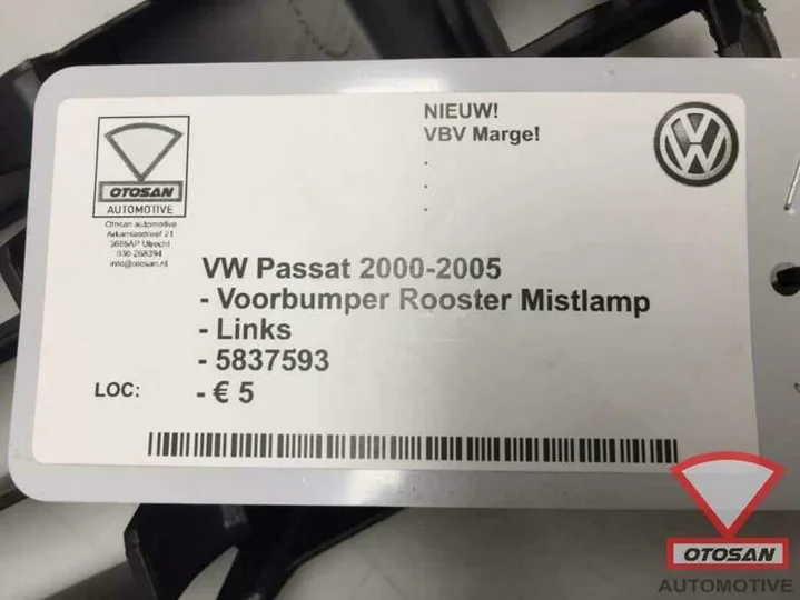 vw-passat-00-05-voorbumper-rooster-mistlamp-links-nieuw!-583 — foto 3
