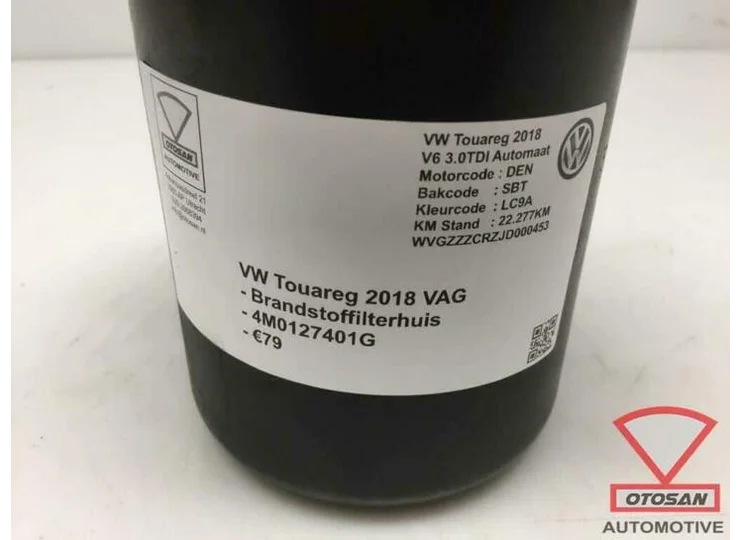 VW Touareg 2018 VAG Brandstoffilterhuis 4M0127401G