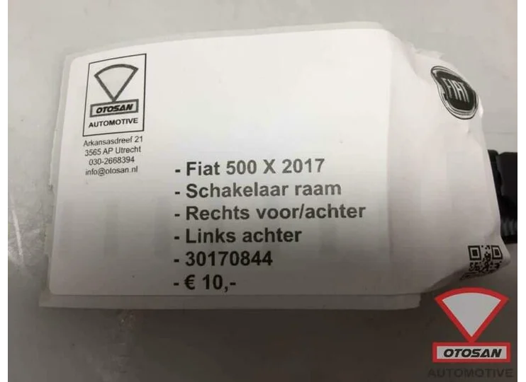 Fiat 500X 2017 Raamschakelaar 30170844