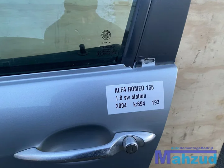 alfa-romeo-156-sw-zilver-694-links-voor-deur-portier — foto 2