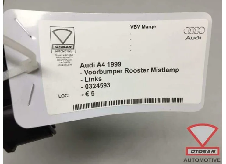 Audi A4 1999 Voorbumper Rooster Links Nieuw! 0324593